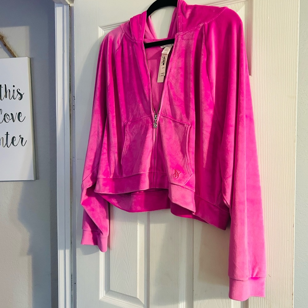 Victoria Secret Pink Velour Hoody